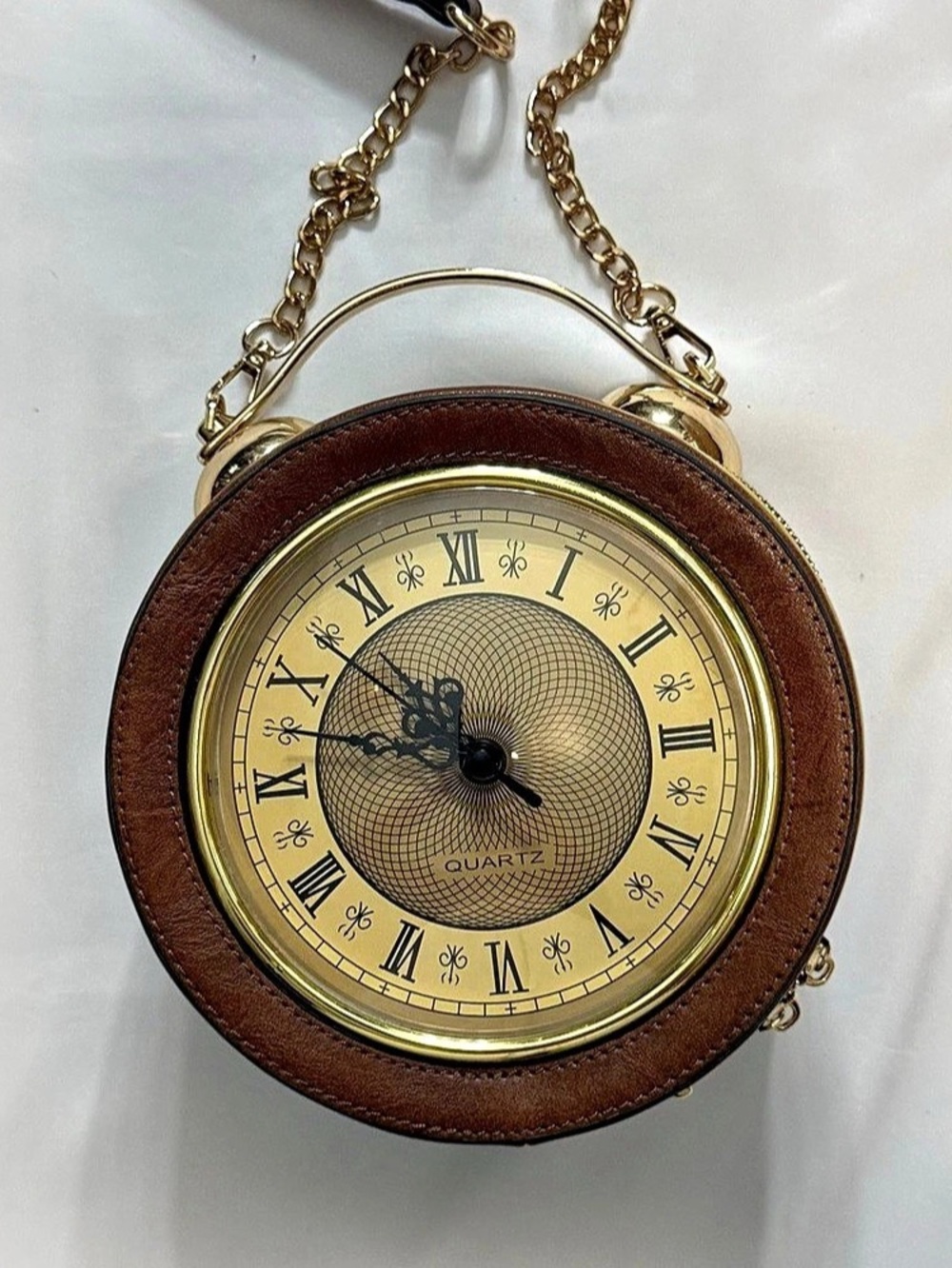 Vintage Clock Face Crossbody Bag